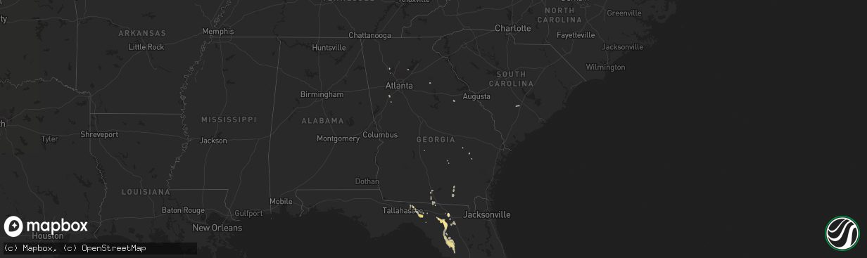 Hail map in Georgia on May 30, 2022