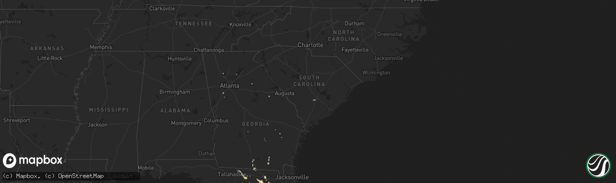 Hail map in South Carolina on May 30, 2022