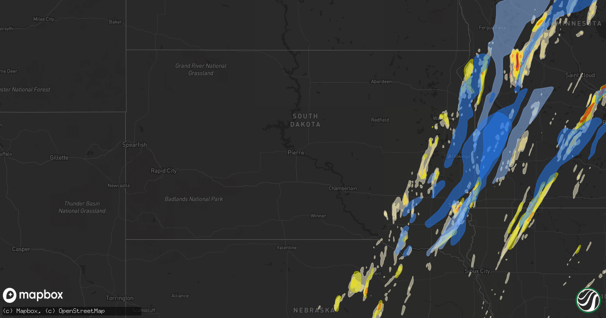 Hail map in South Dakota on May 30, 2022