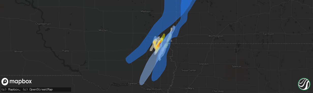 Hail map in Tea, SD on May 30, 2022