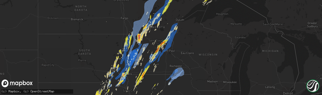 Hail map on May 30, 2022