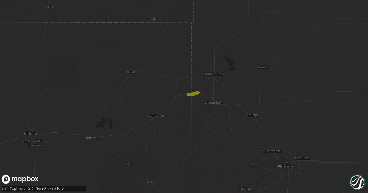 Hail map in Beulah, WY on May 30, 2023