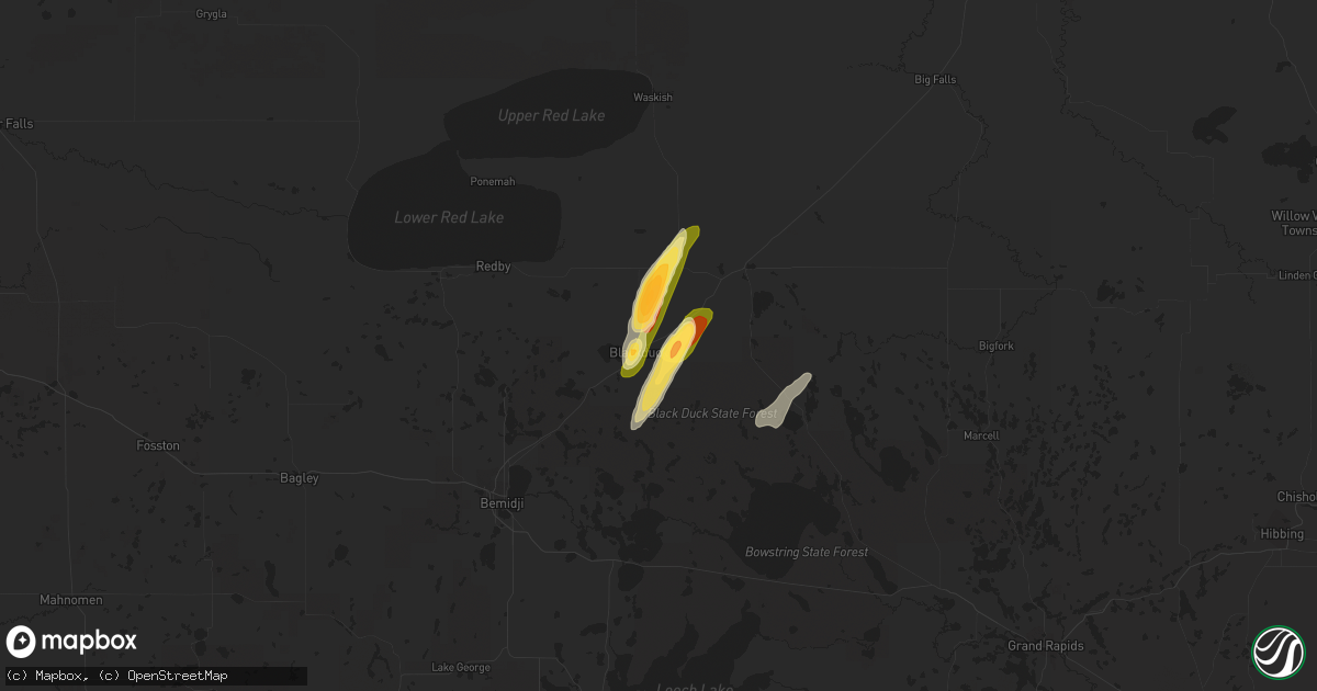 Hail map in Blackduck, MN on May 30, 2023