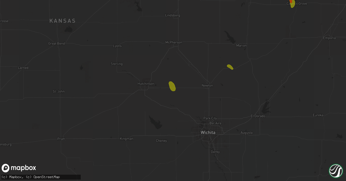 Hail map in Burrton, KS on May 30, 2023