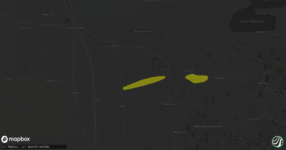 Hail map in Fertile, MN on May 30, 2023