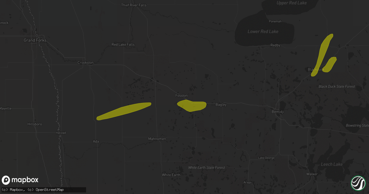 Hail map in Fosston, MN on May 30, 2023