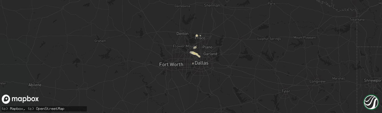 Hail map in Irving, TX on May 30, 2023