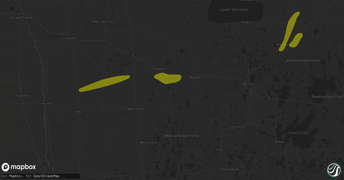 Hail map in Lengby, MN on May 30, 2023