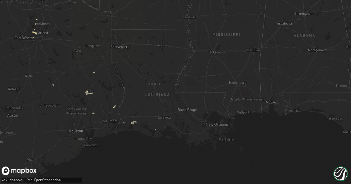 Hail map in Louisiana on May 30, 2023
