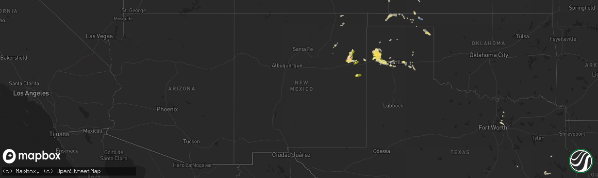 Hail map in New Mexico on May 30, 2023