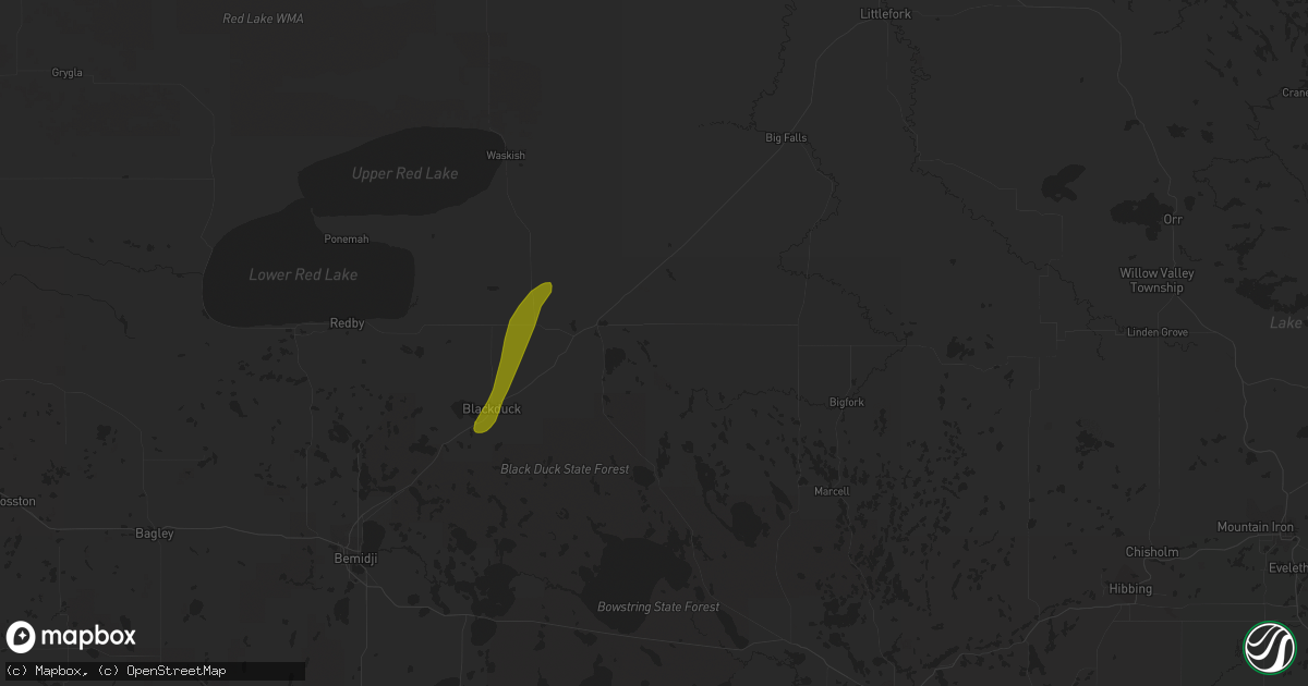 Hail map in Northome, MN on May 30, 2023