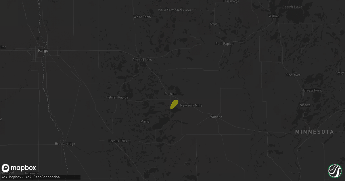 Hail map in Perham, MN on May 30, 2023