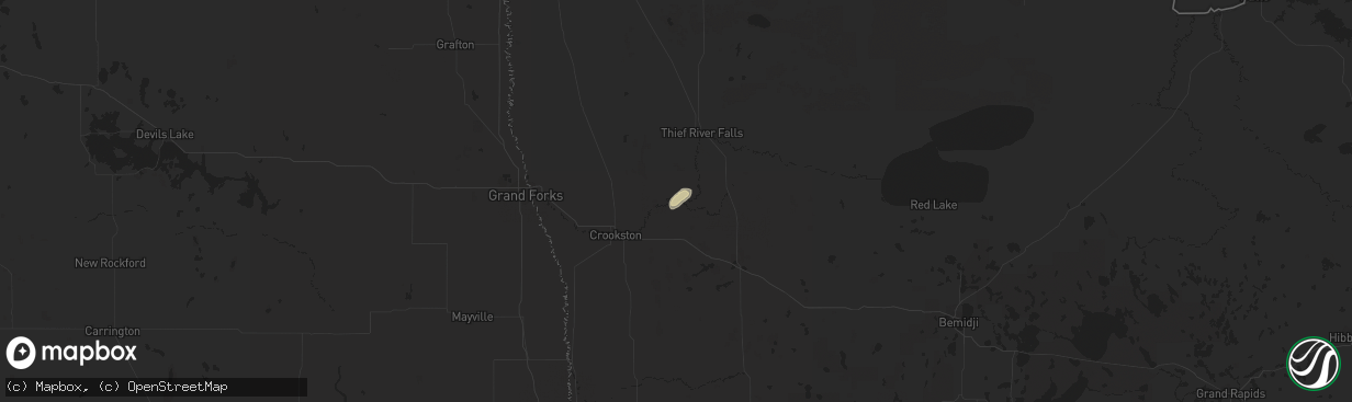 Hail map in Red Lake Falls, MN on May 30, 2023