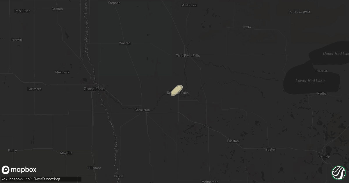 Hail map in Red Lake Falls, MN on May 30, 2023