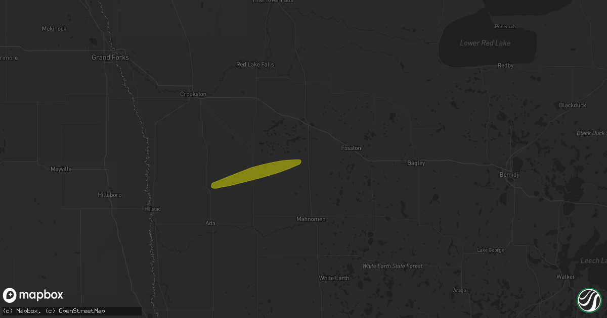 Hail map in Winger, MN on May 30, 2023