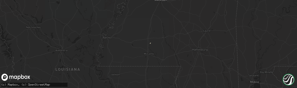 Hail map in Bogue Chitto, MS on May 30, 2024