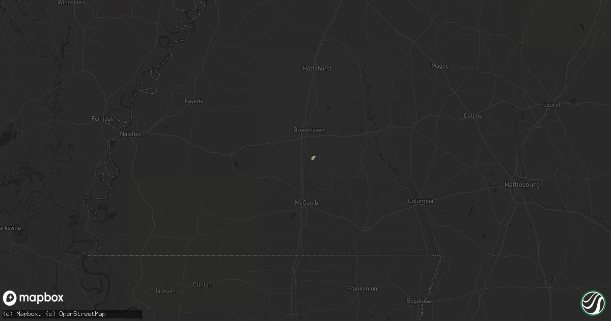 Hail map in Bogue Chitto, MS on May 30, 2024