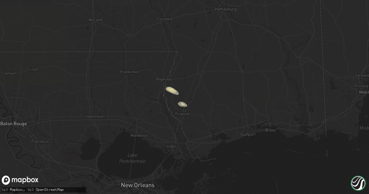 Hail map in Carriere, MS on May 30, 2024
