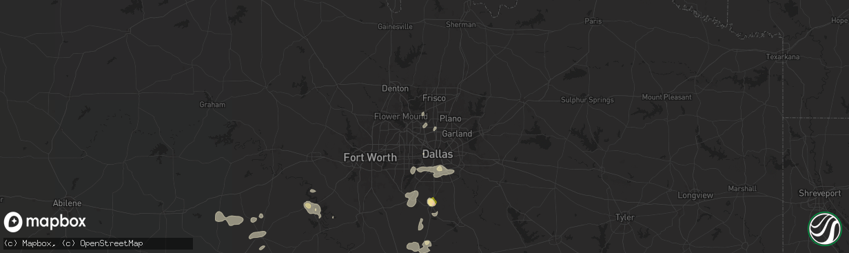 Hail map in Carrollton, TX on May 30, 2024