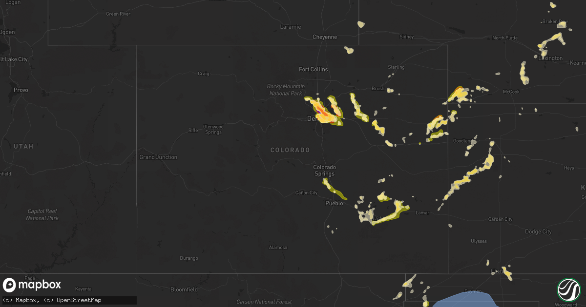 Hail map in Colorado on May 30, 2024
