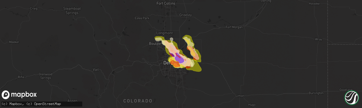 Hail map in Commerce City, CO on May 30, 2024