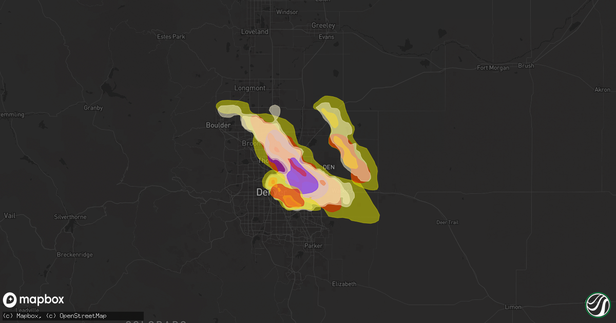 Hail map in Commerce City, CO on May 30, 2024