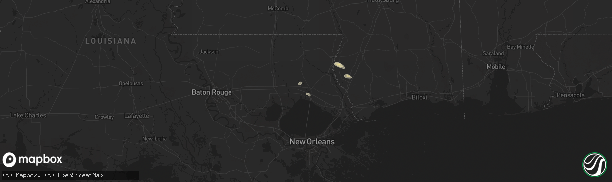 Hail map in Covington, LA on May 30, 2024