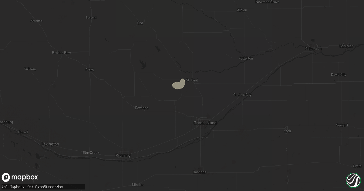 Hail map in Dannebrog, NE on May 30, 2024