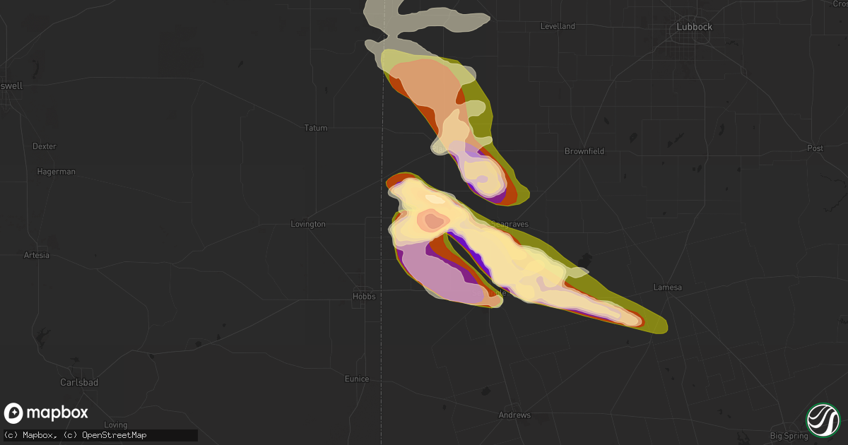 Hail map in Denver City, TX on May 30, 2024