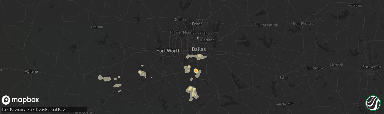 Hail map in Duncanville, TX on May 30, 2024