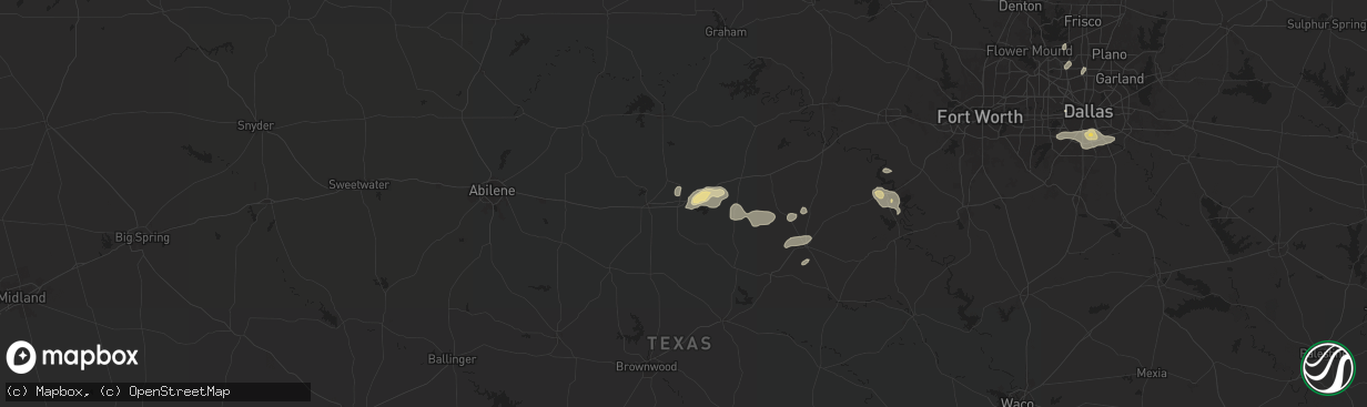 Hail map in Eastland, TX on May 30, 2024