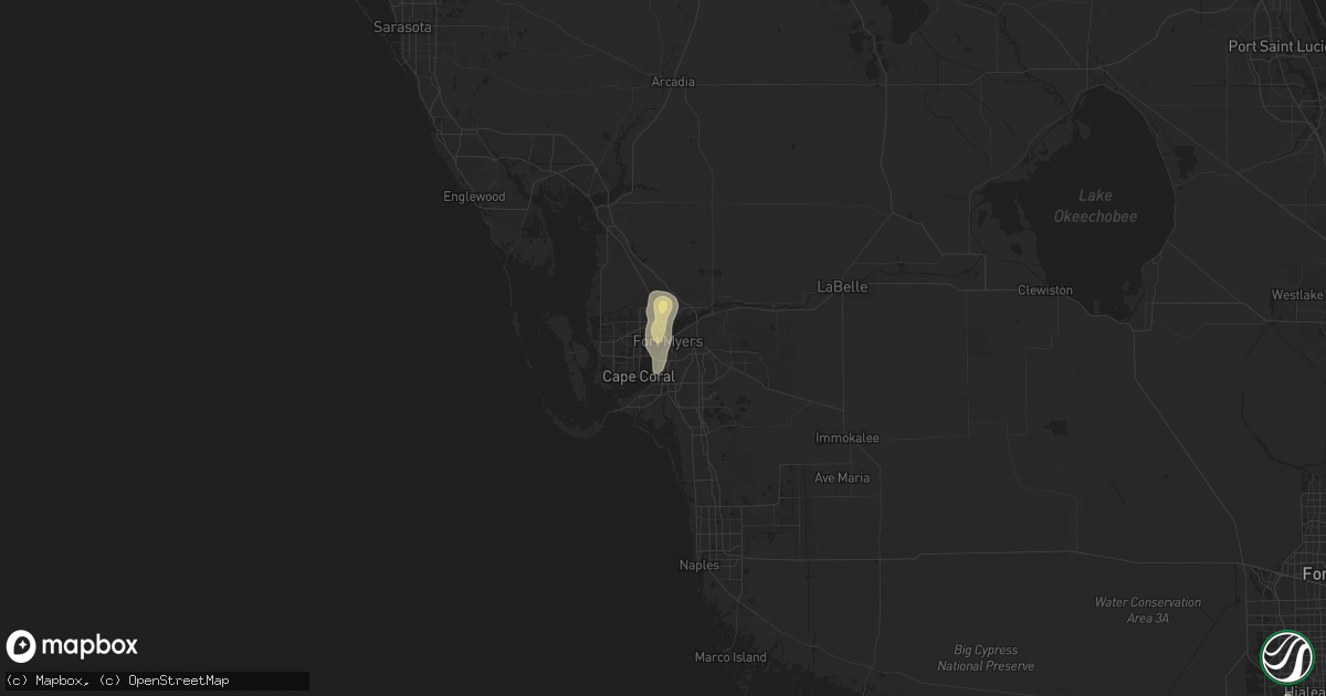 Hail map in Fort Myers, FL on May 30, 2024