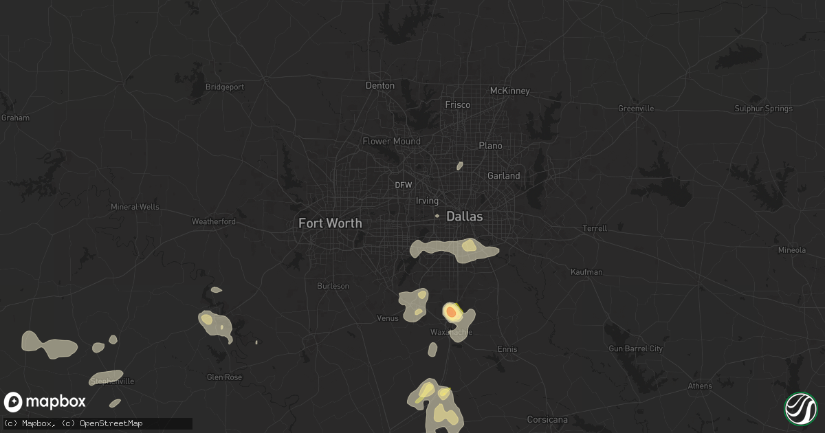 Hail map in Grand Prairie, TX on May 30, 2024