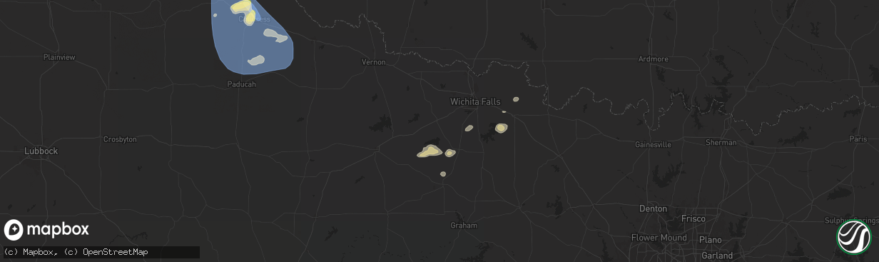 Hail map in Holliday, TX on May 30, 2024