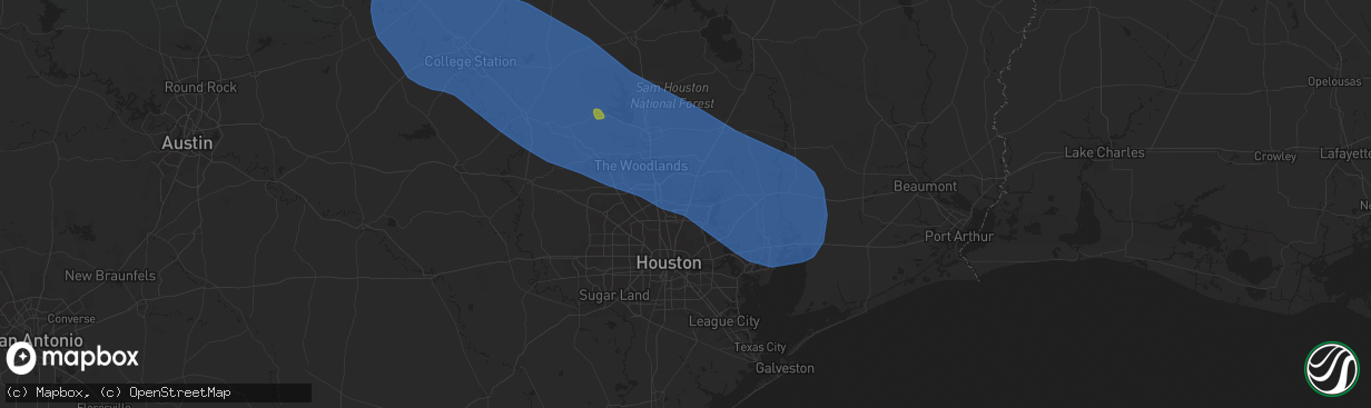 Hail map in Humble, TX on May 30, 2024