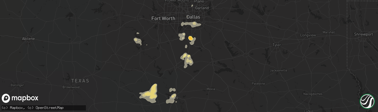 Hail map in Italy, TX on May 30, 2024