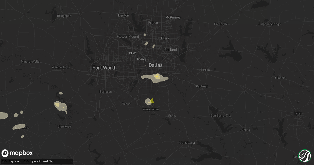 Hail map in Lancaster, TX on May 30, 2024