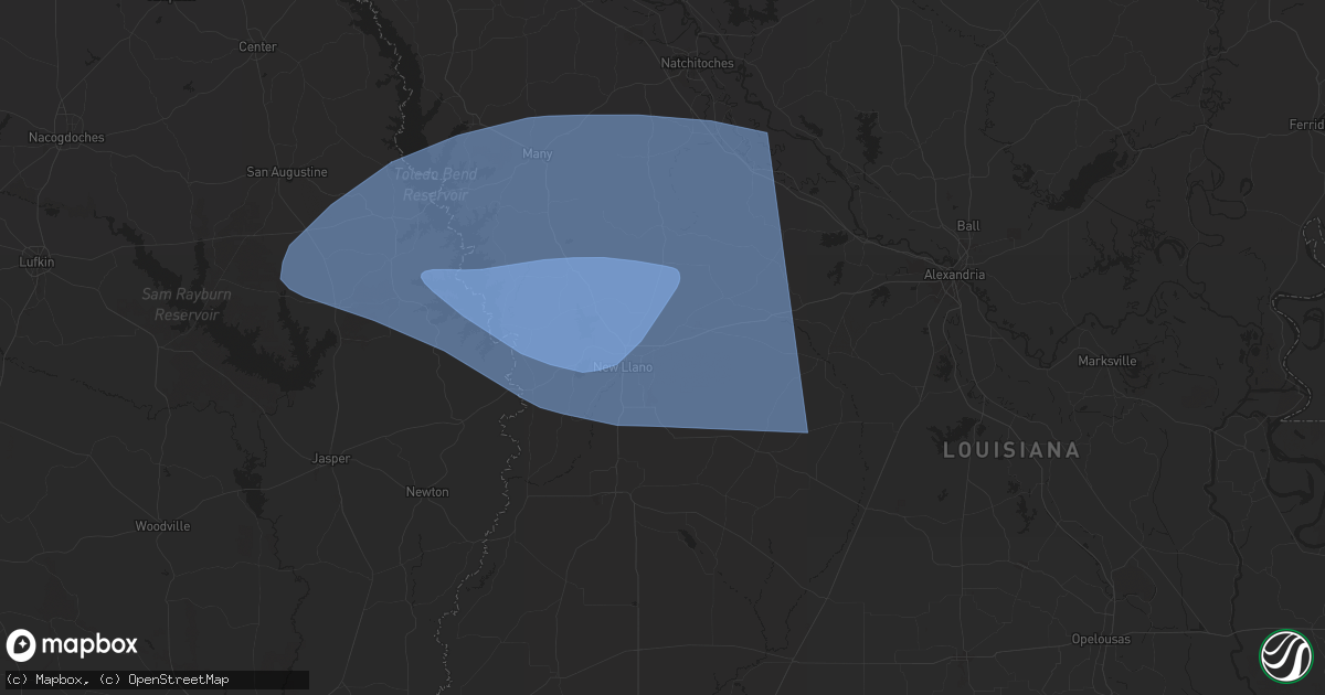 Hail map in Leesville, LA on May 30, 2024