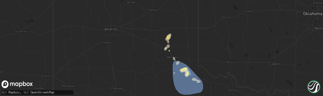 Hail map in Lelia Lake, TX on May 30, 2024