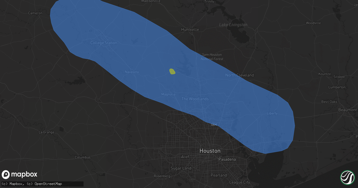 Hail map in Magnolia, TX on May 30, 2024