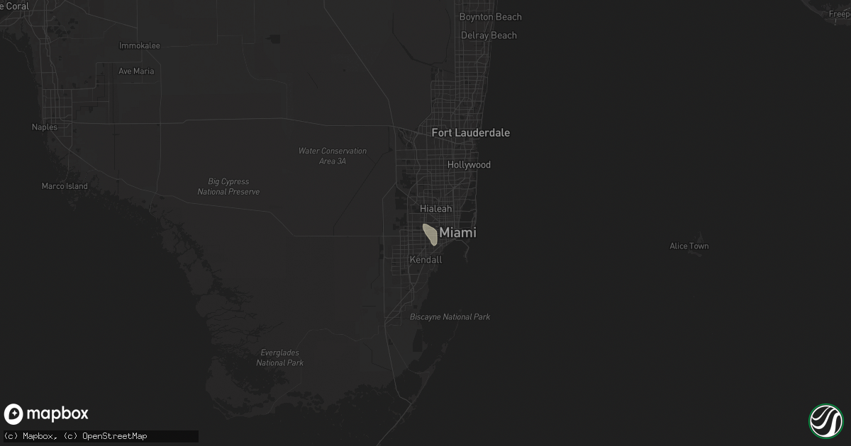 Hail map in Miami, FL on May 30, 2024