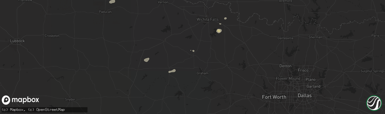 Hail map in Olney, TX on May 30, 2024