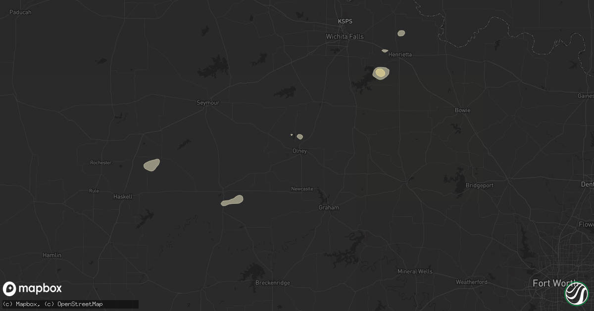 Hail map in Olney, TX on May 30, 2024
