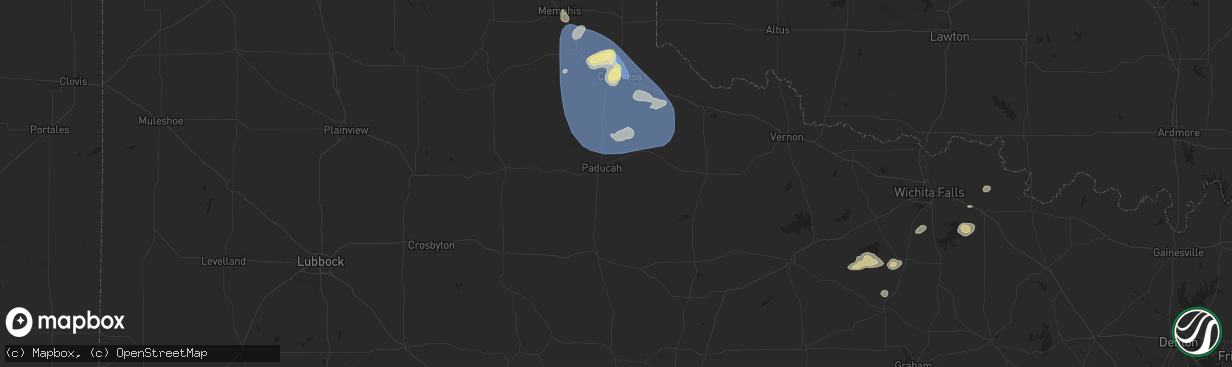 Hail map in Paducah, TX on May 30, 2024