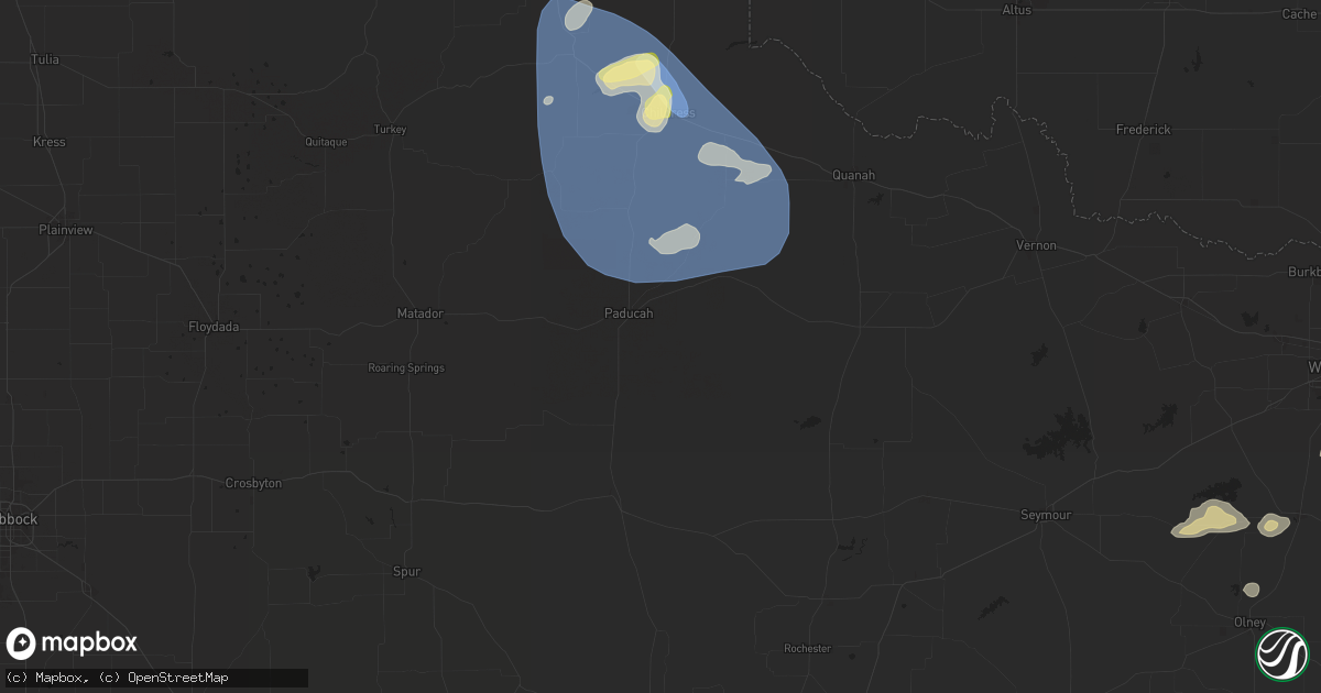 Hail map in Paducah, TX on May 30, 2024