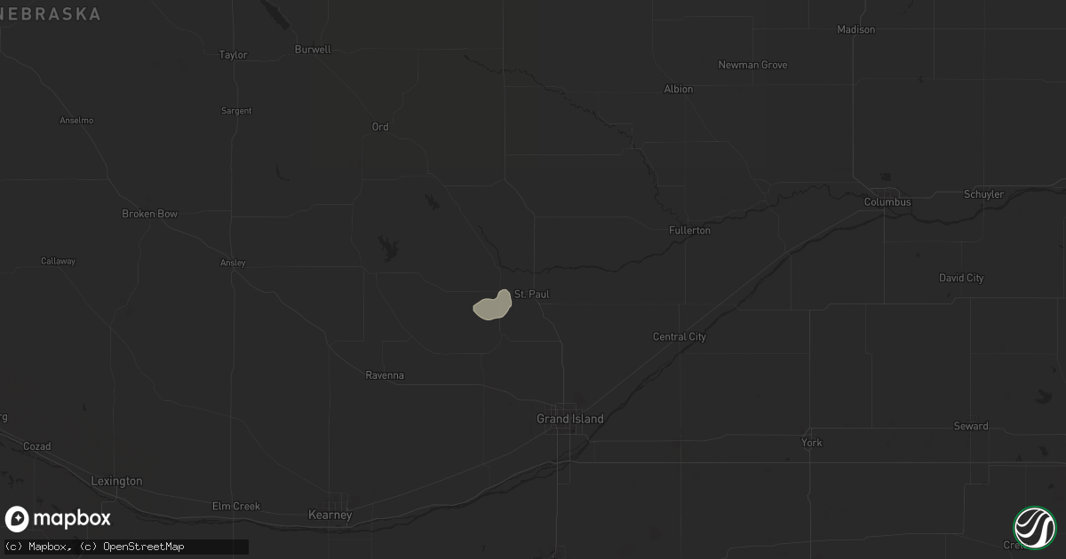 Hail map in Saint Paul, NE on May 30, 2024