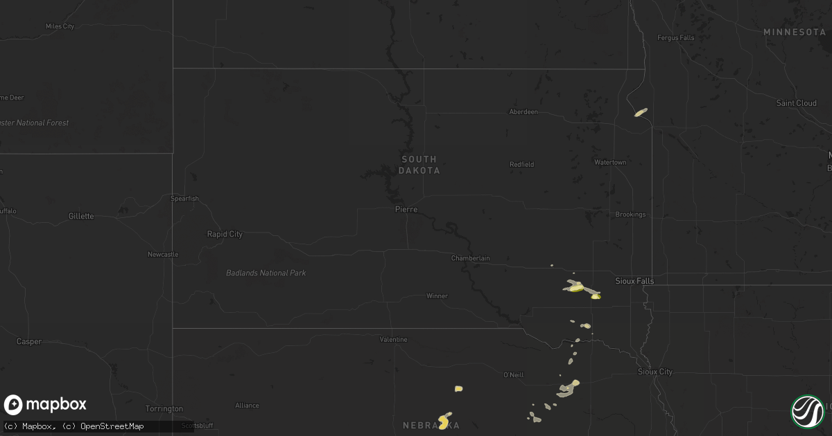 Hail map in South Dakota on May 30, 2024