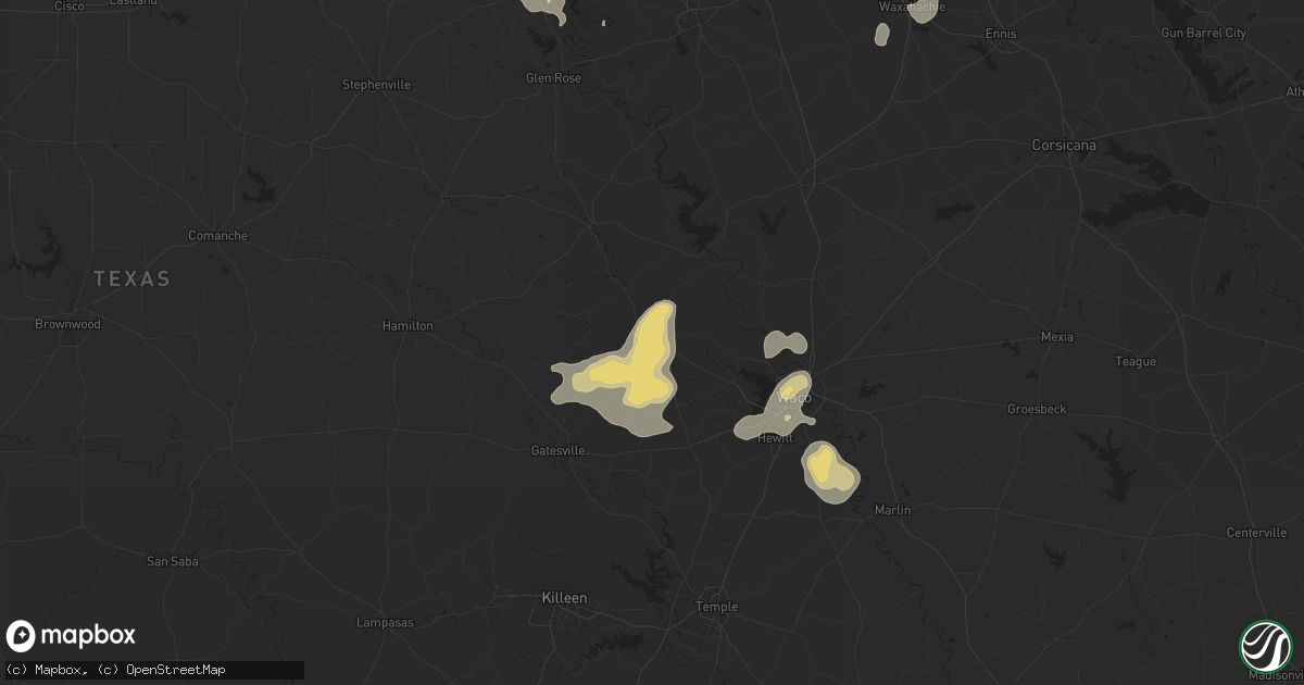 Hail map in Valley Mills, TX on May 30, 2024