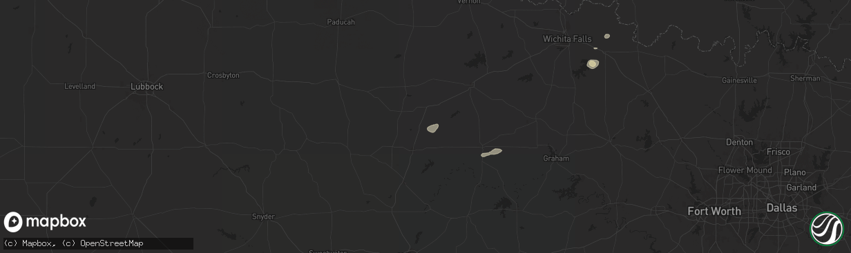 Hail map in Weinert, TX on May 30, 2024