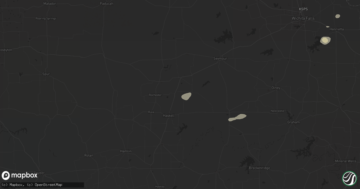 Hail map in Weinert, TX on May 30, 2024